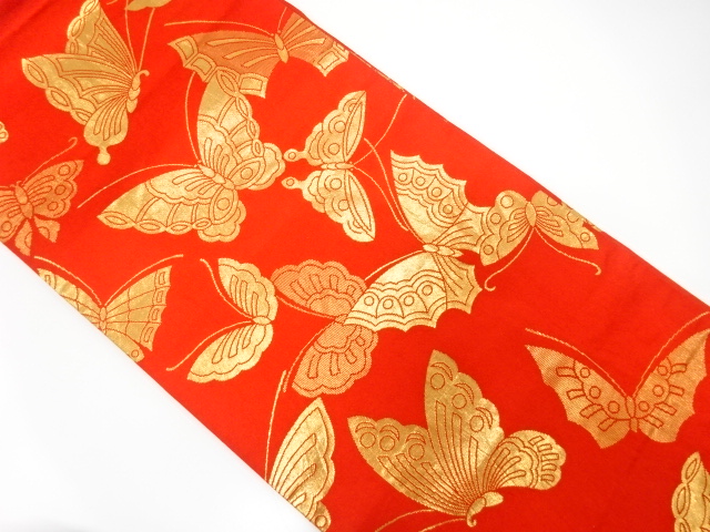 蝶模様織出し踊り帯